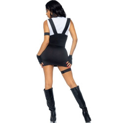 Leg Avenue - Costume Sexy Swat Officiel Noir S/M